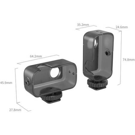 SmallRig 5758 - klatka, mocowanie typu zimna stopka do DJI Osmo Nano - wymiary
